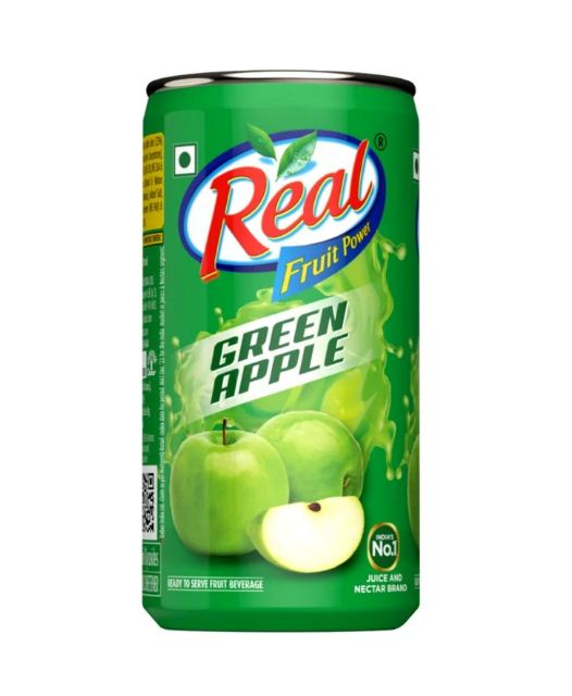 Real Juice Green Apple Fruit Juice 180ml (Can)